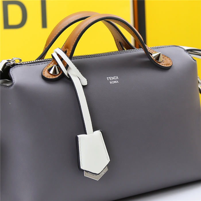 Fendi BY THE WAY MEDIUM Grey leather Boston bag