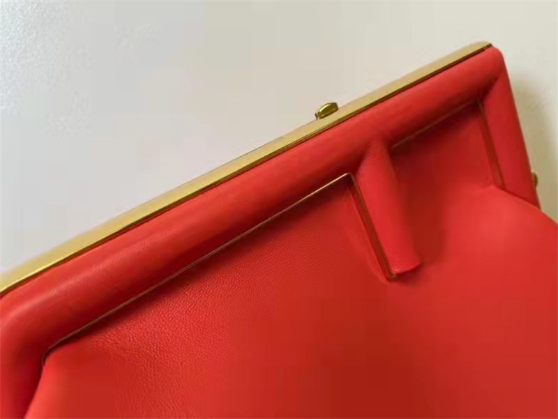 Fendi First Medium Leather Bag Red High