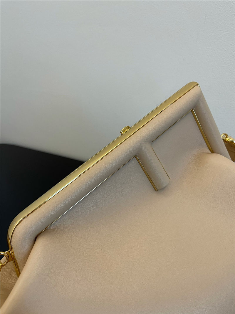 Fendi First Medium Leather Bag Nude High