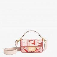 Fendi BAGUETTE Mini Canvas Bag Embroidered FF Mid