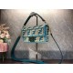 Fendi BAGUETTE raffia FF bag Green Mid