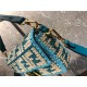 Fendi BAGUETTE raffia FF bag Green Mid