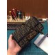 Fendi BAGUETTE Brown fabric bag MINI Mid