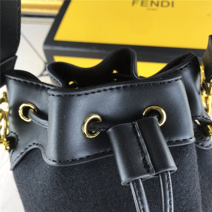 Fendi MON TRESOR bag Embroidery Black