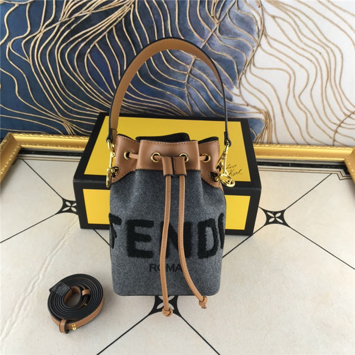 Fendi MON TRESOR bag Embroidery Grey