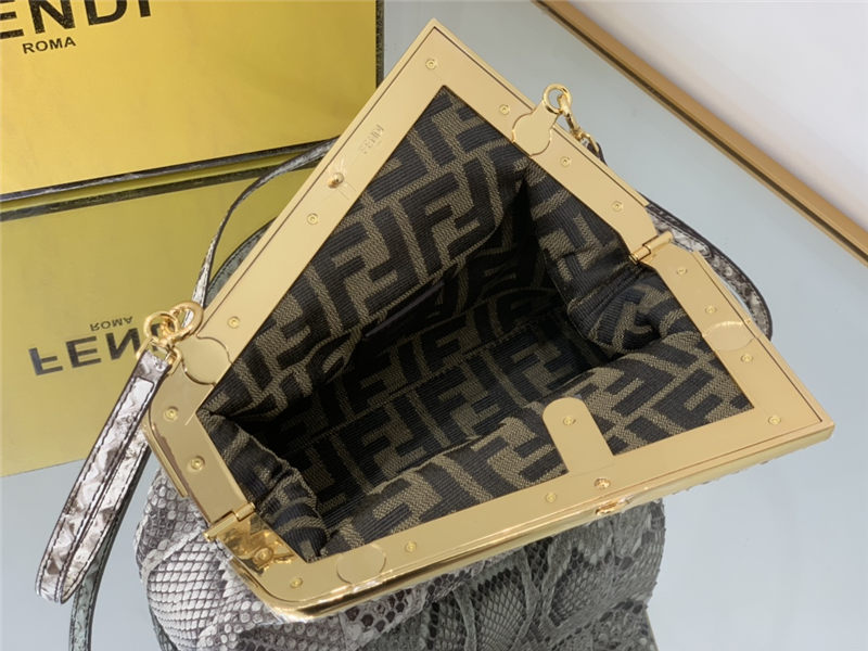 Fendi First Small python leather bag Natural High