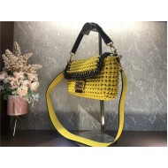 Fendi BAGUETTE Bag Interlace Yellow Mid