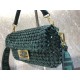 Fendi BAGUETTE Bag Interlace Dk Green Mid