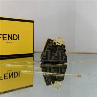 Nano Fendi First Charm Fabric Coffee High