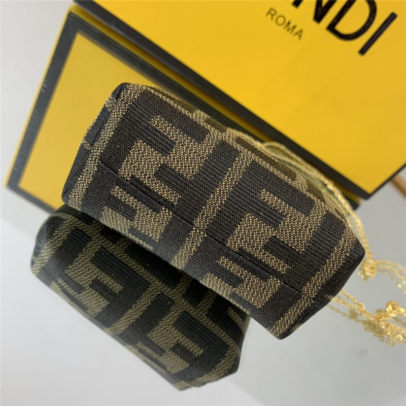 Nano Fendi First Charm Fabric Coffee High