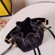 Fendi MON TRESOR Embroidery Canvas Bag Black