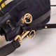 Fendi MON TRESOR Embroidery Canvas Bag Black