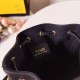 Fendi MON TRESOR Embroidery Canvas Bag Black