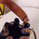 Fendi MON TRESOR Embroidery Canvas Bag Blue