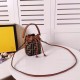 Fendi MON TRESOR Embroidery Canvas Bag Khaki