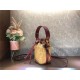 Fendi MON TRESOR Embroidery Canvas Bag Beige