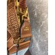 Fendi PEEKABOO ISEEU MEDIUM Woven straw bag Camel Mid