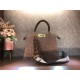 Fendi PEEKABOO ISEEU MEDIUM Woven straw bag Brown Mid