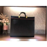 Fendi SUNSHINE MEDIUM Canvas Bag Black