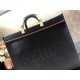 Fendi SUNSHINE MEDIUM Canvas Bag Black