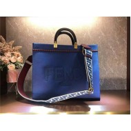 Fendi SUNSHINE MEDIUM Canvas Bag Blue