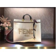 Fendi SUNSHINE MEDIUM Canvas Bag Beige