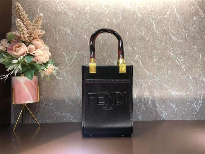 Fendi MINI SUNSHINE SHOPPER Black Mid