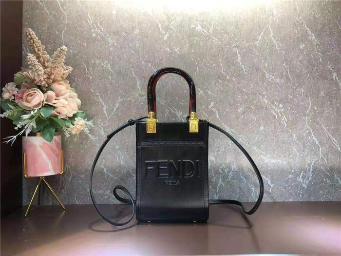 Fendi MINI SUNSHINE SHOPPER Black Mid