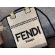 Fendi MINI-B SUNSHINE SHOPPER Straw Off-white Mid