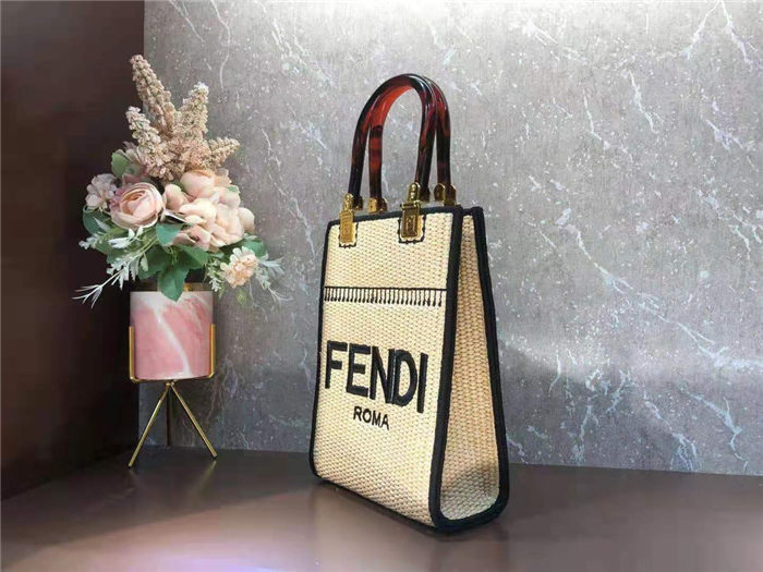 Fendi MINI-B SUNSHINE SHOPPER Straw Beige-II Mid