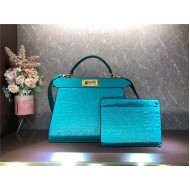 Fendi PEEKABOO ISEEU MEDIUM Embossed Blue Mid