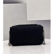 Baguette Chain Midi Bag FF Fabric Black High