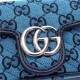 GG Marmont Multicolour super mini bag 476433 Blue High