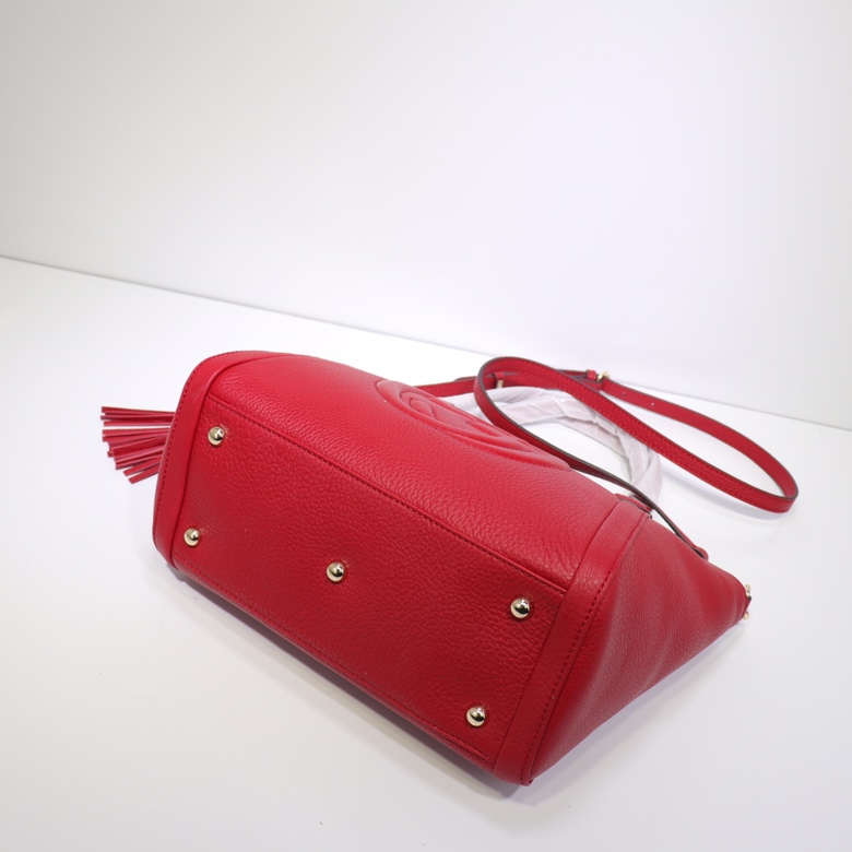 Gucci Soho 2Way Handbag Leather 369176 Red High