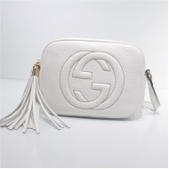 Gucci Soho Small Leather Disco Shoulder Bag 308364 White High