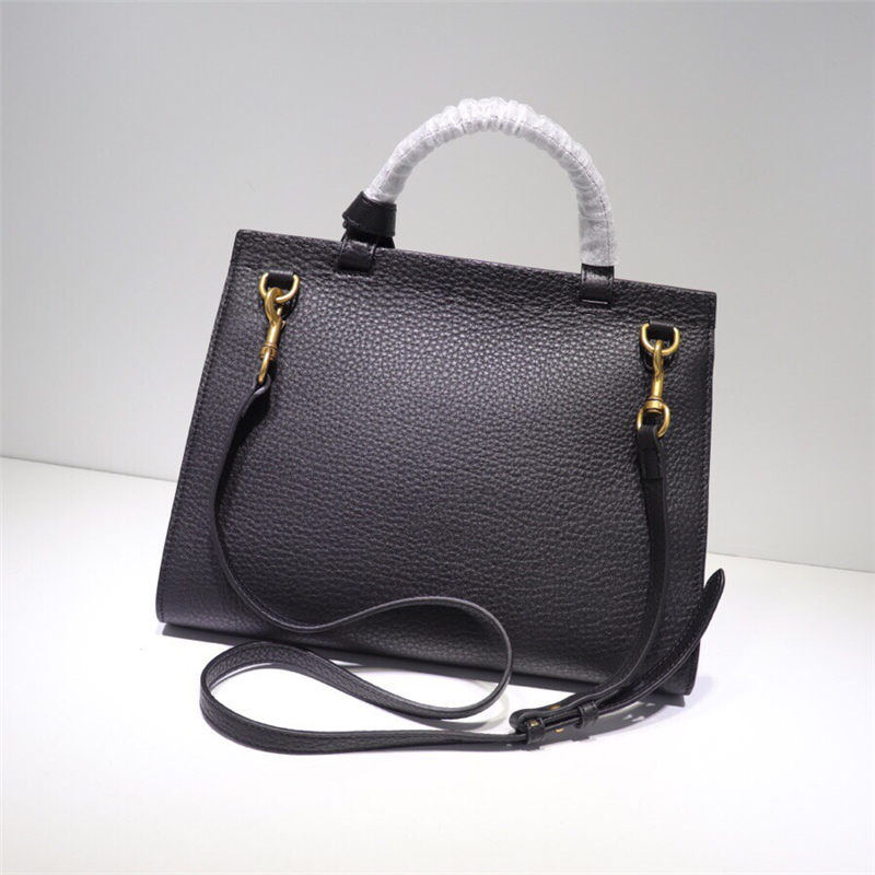 GG Marmont small top handle bag Leather 421890 Black High