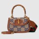 Gucci Bamboo 1947 jumbo GG small top handle bag jumbo GG canvas 675797 High