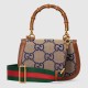 Gucci Bamboo 1947 jumbo GG small top handle bag jumbo GG canvas 675797 High