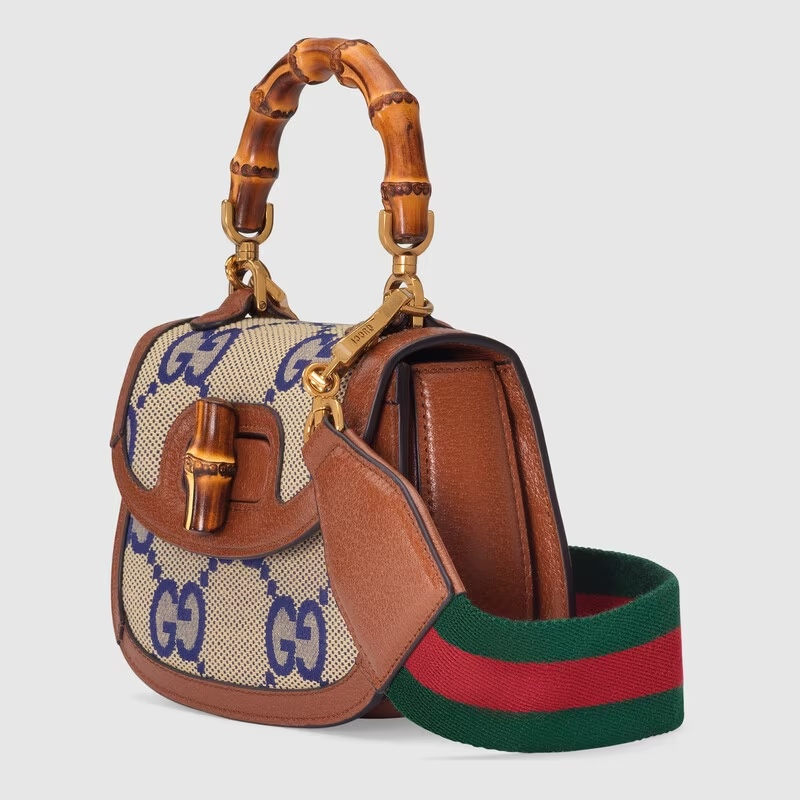 Gucci Bamboo 1947 jumbo GG mini top handle bag jumbo GG canvas 686864 High