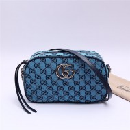 GG Marmont Multicolour small shoulder bag 447632 Blue High