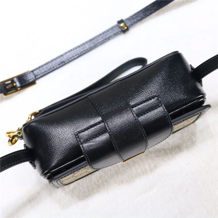 GG mini bag with clasp closure 614368 Black High