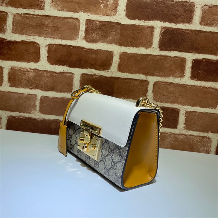 Gucci Padlock small GG shoulder bag 409487 White High