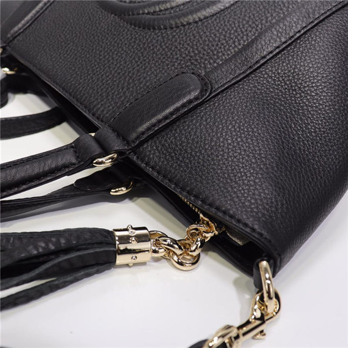 Gucci Soho 2Way Handbag Leather 369176 Black High