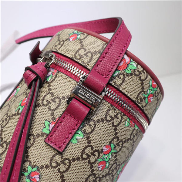 Gucci GG Supreme Monogram Childrens Crossbody Bag 477854 Peony High