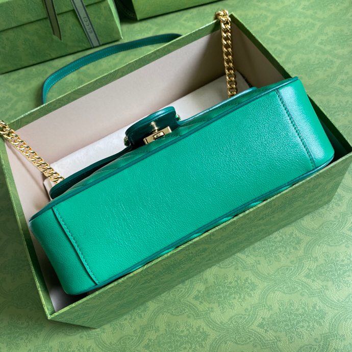 GG Marmont small shoulder bag Green High