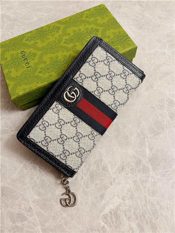 Ophidia GG zip around wallet GG Supreme canvas 523154 high