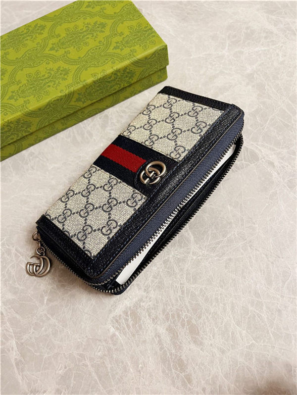 Ophidia GG zip around wallet GG Supreme canvas 523154 high