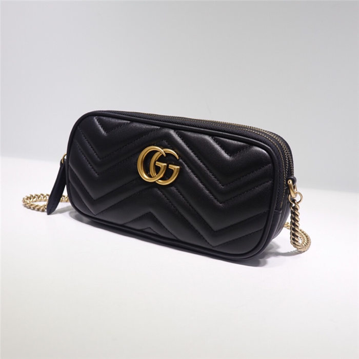 GG Marmont Mini Chain Bag 546581 Black High