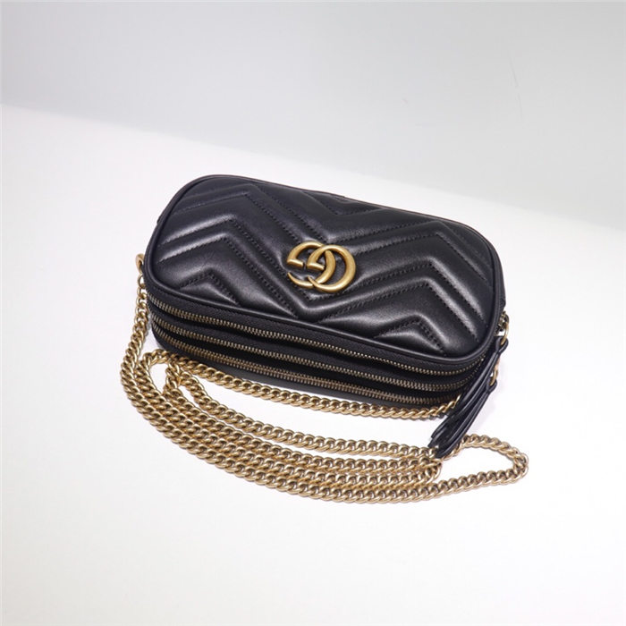 GG Marmont Mini Chain Bag 546581 Black High