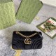 GG Marmont small matelassé shoulder bag 443497 Black Velvet High